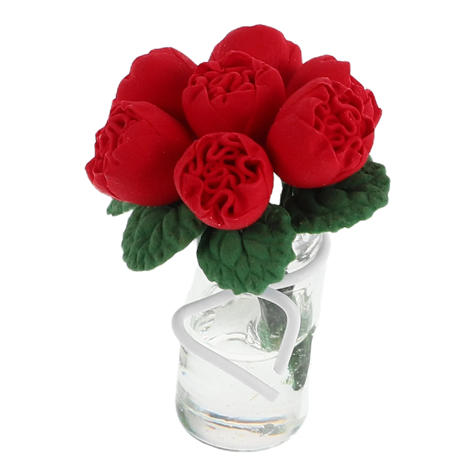 

Mini Plastic Rose Vase Car Decoration Compact Dashboard Ornament Interior Console Elegant Model Cute Tabletop Sculpture Vehicle
