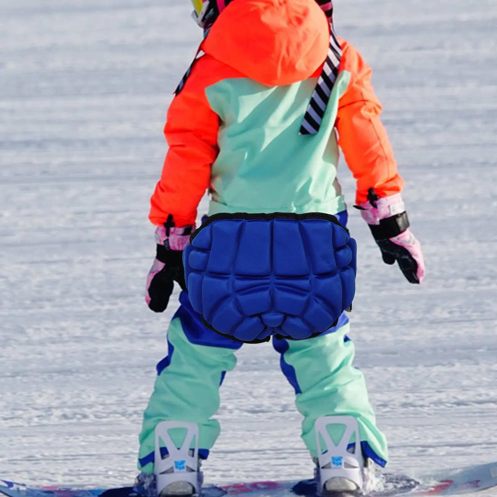 幼児用ヒップパッド付き保護ショーツ、スケートスポーツ用、厚手クッション、調節可能、快適で通気性のあるパッド入り