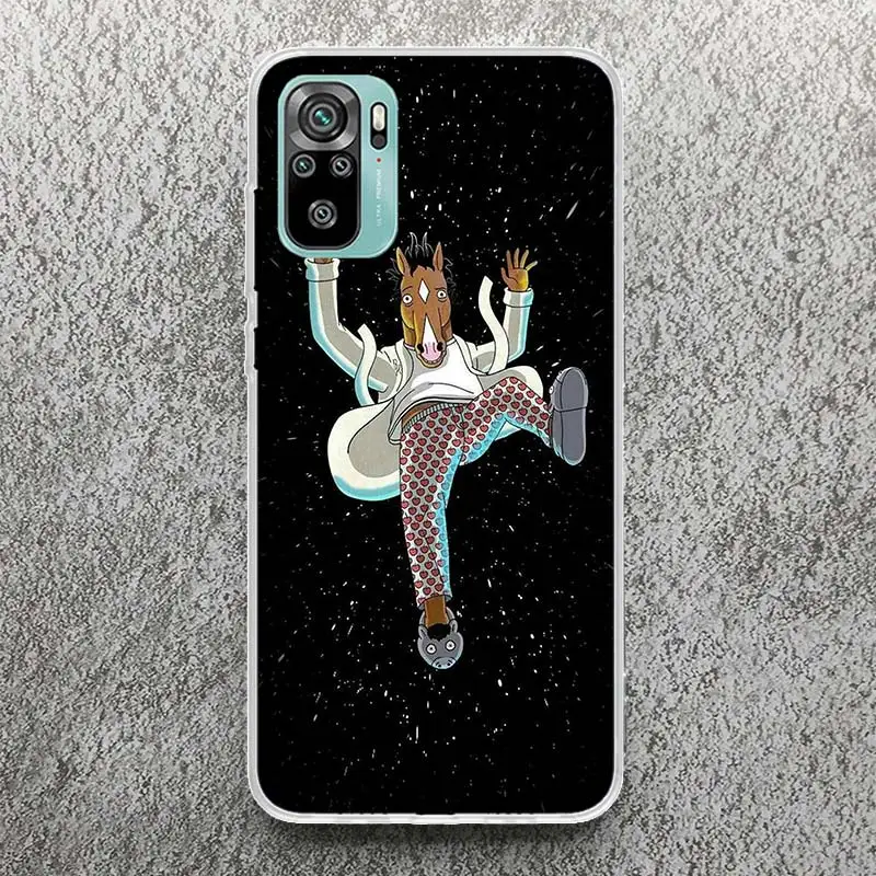 Cartoon B-BoJack Horsemans Phone Case For Xiaomi Redmi Note 13 12S 12 10 10S 11 11S 11E Pro Plus 11T 9 9S 9T 8 8T 7 Soft Silicon