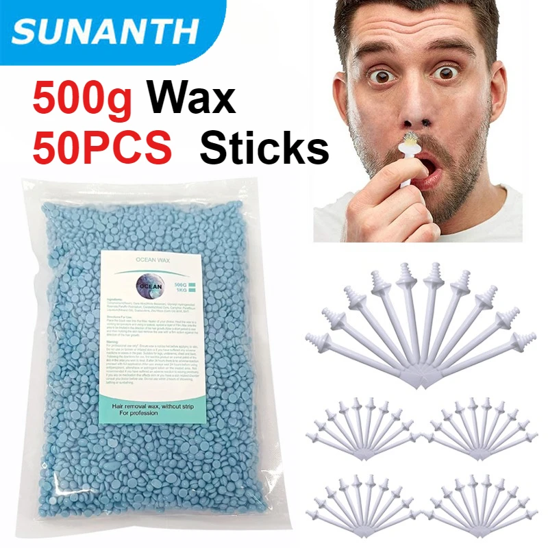 2026 Painless Nose Wax Kit for Men & Women with Wax And Applicators Hair Removal Cleaning Tool for Nose Hair Removal