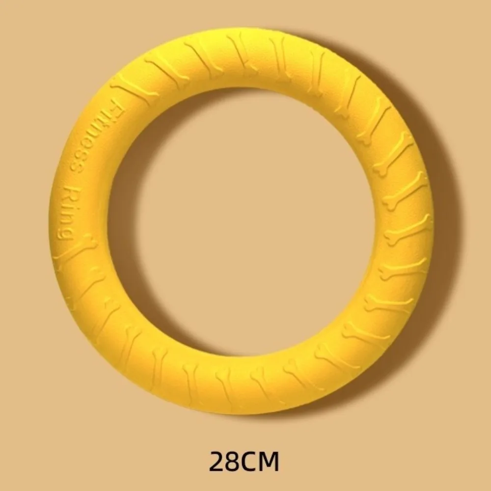 New EVA Dog Ring Fetch Chew-Resistant Puppy Chewing Throwing Catching Interactive Pet Pull Ring Outdoor Use