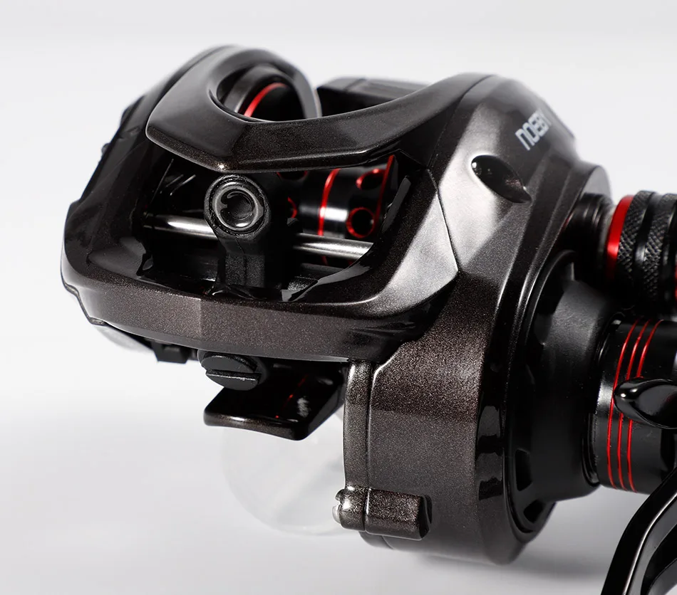 Noeby-Baitcasting-Rolle, 8kg maximaler Luft widerstand, Übersetzungs verhältnis 7.3:1, magnetisches Bremssystem, 11 1bb, flache, starke Salzwasser-Angels pule – Detail 12