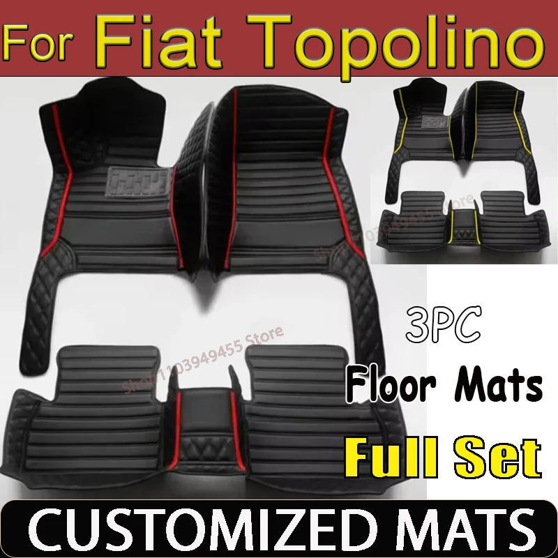 

Luxury Car Floor Mats For Fiat Topolino 500 2012 2011 Auto Interiors Accessories Styling Custom Foot Rugs Products Replacement