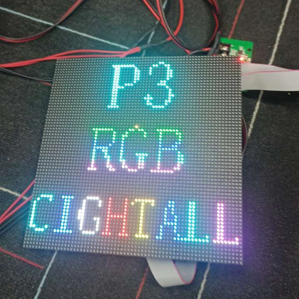 P3 HD Indoor Full Color SMD RGB LED Video Sign, Módulo de Display LED Matriz, 64x64 Pixels, Alta Resolução, Digitalização 1/32, Hub75, 192x192mm