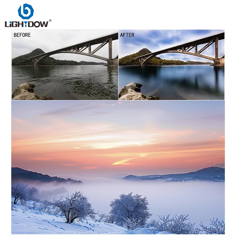 Lightdow ND2-400 Fader متغير قابل للتعديل ND تصفية 49 52 55 مللي متر 58 مللي متر 62 مللي متر 67 مللي متر 72 مللي متر 77 مللي متر 82 مللي متر ل مدفع نيكون سوني عدسة الكاميرا