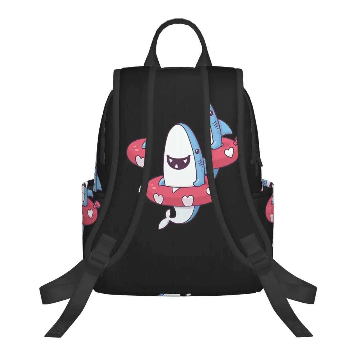 Shark Summer Fun Student Backpack School Bag Hiking Travel Daypack for Men Women Bookbag Shoulder Bags