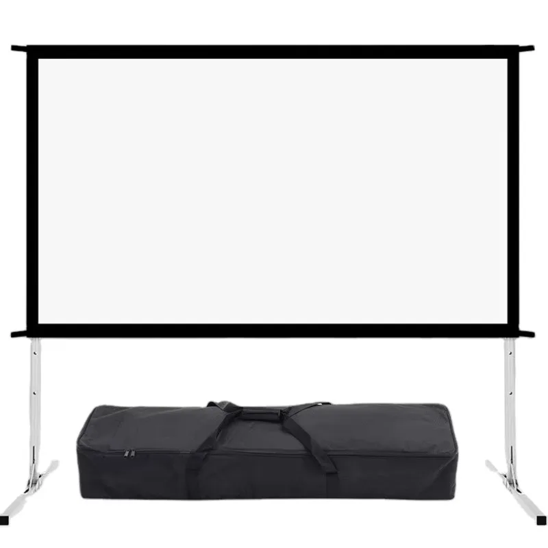 Projector Screen with Stand 120 Inch 16:9 4K 1080 HD PVC Foldable for Home Office Theater Cinema projection screen