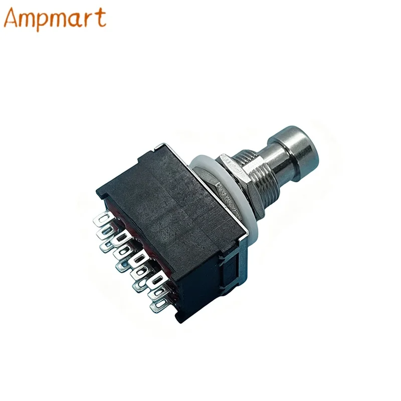 Ampmart 12-Pin Effects Pedal Switch, Toggle Switch, 12-Pin 4PDT Foot Switch, Eco-Friendly