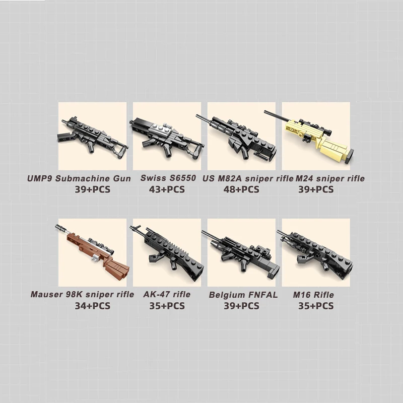 ชุดตัวต่อโมเดล16 In 1ชุดประกอบปืนเทคนิค622ชิ้นของเล่นในเมืองสำหรับเด็ก