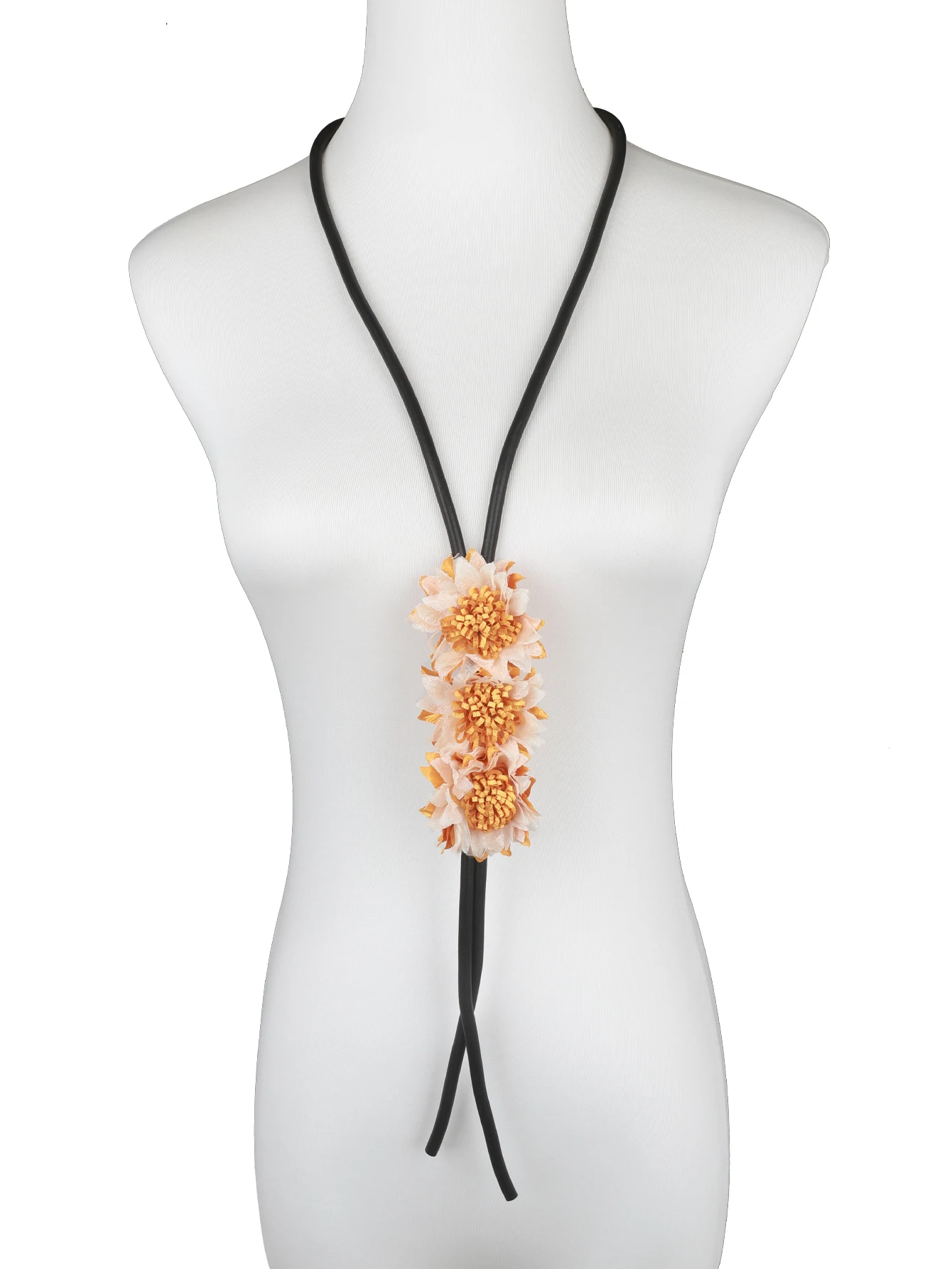 UKEBAY Neue lange Pulloverketten für Damen, handgefertigte Designer-Halsketten, Gummi-Anhänger-Halskette, Blumen-Accessoires, Boho-Vintage-Schmuck – Detail 7