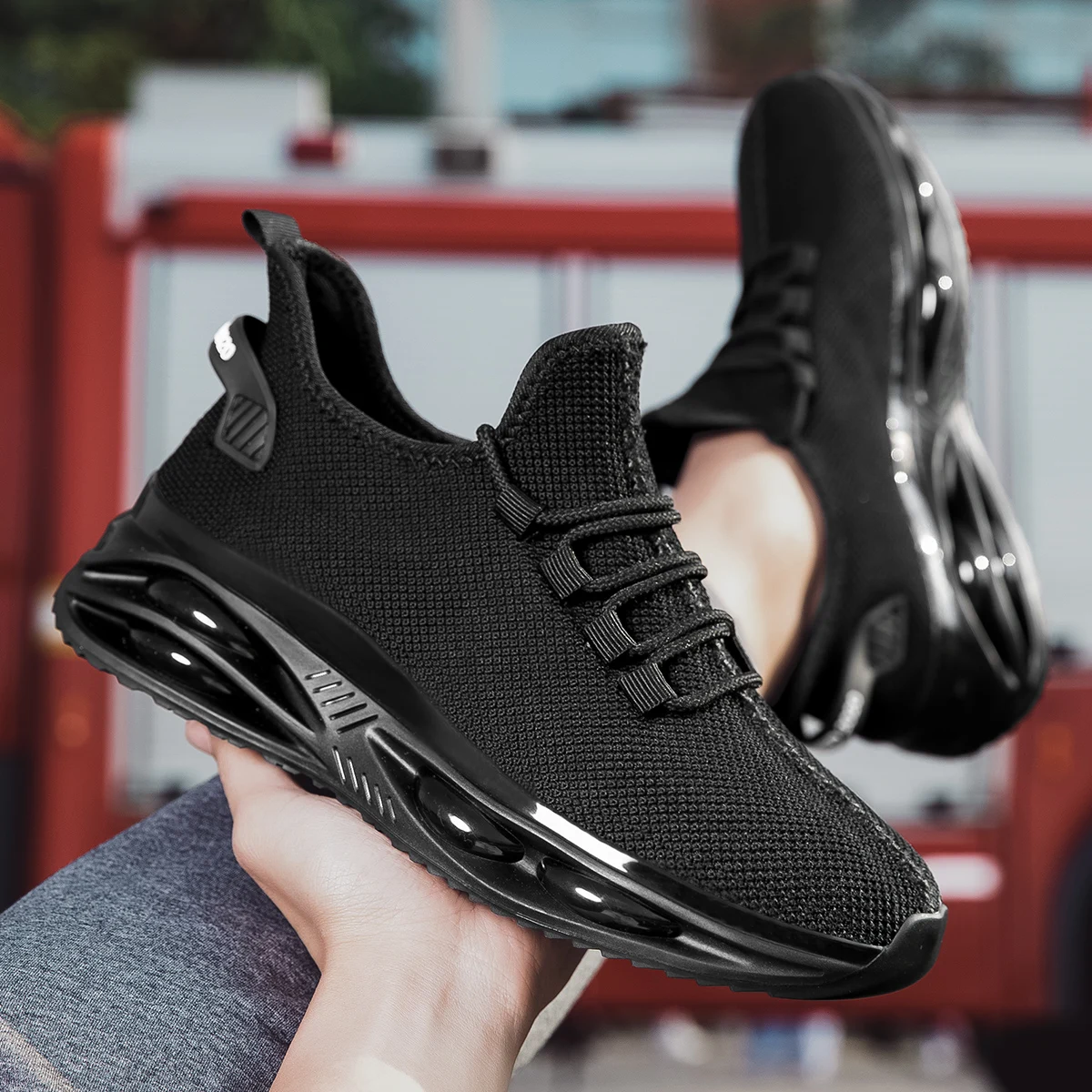 أحذية رياضية للركض للرجال أحذية رياضية كاجوال قابلة للتنفس باللون الأسود والبني والأبيض للتنس والمشي في الهواء الطلق واللياقة البدنية مقاس 39-46