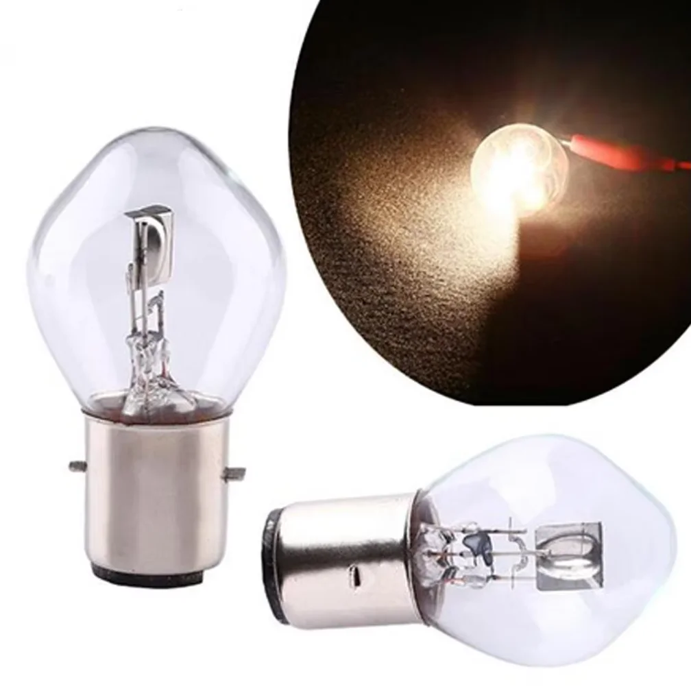 

1/2pcs BA20D High Brightness LED Bulbs 12V 35/35W Halogen Headlight Singal Lamp Bulb Amber For Motorcycle ATV Moped Scooter