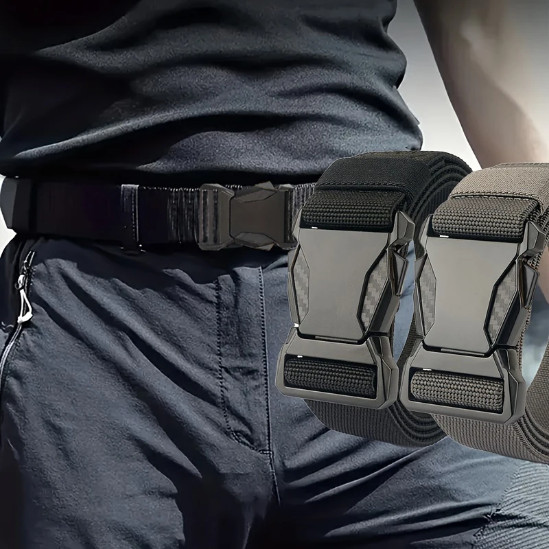 

Luxury Men's Nylon Automatic Buckle Multi-function Belt Fashion Men's Adventure Casual Belt Men's Waist Accessories
