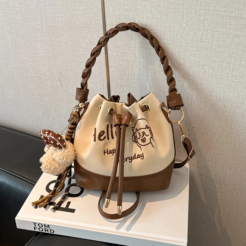 2026 New Arrival Women's Bag in Color Blocking Design - Trendy Retro Style, Versatile, Casual, Minimalist, Handheld & Crossbody