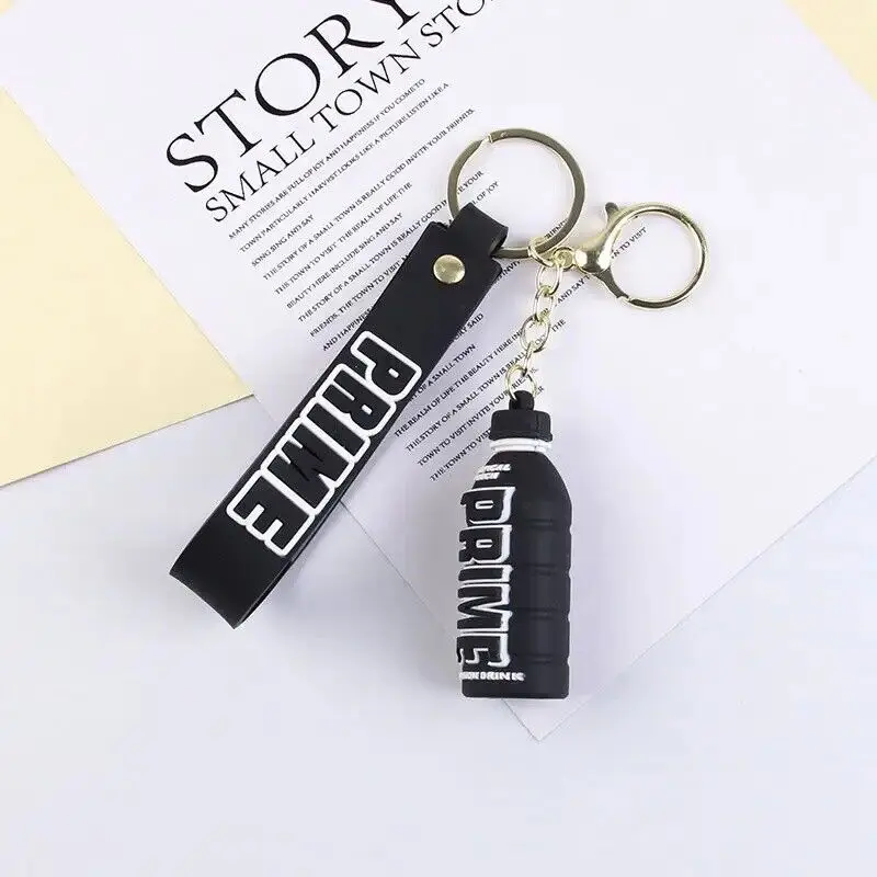 2023 New Cute 3D Cartoon Prime Drink Bottle keyring PVC Keychain For Men Women Bag Charm keyring Pendant Accessories