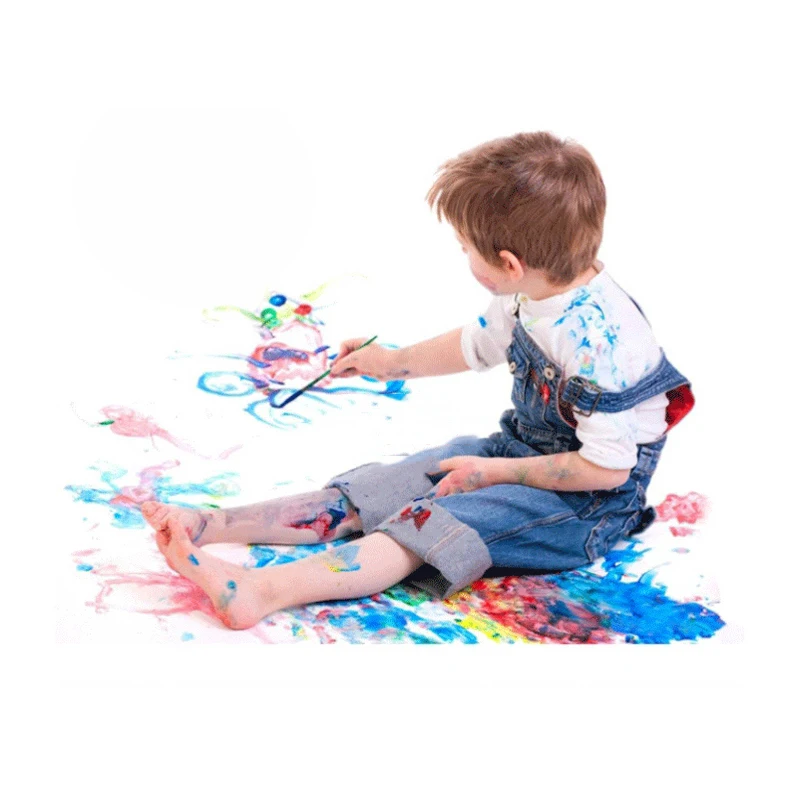 4pcs Rotate Paint DIY Drawing Flower Sponge Brushes Kids EVA Art and Crafts Brushes Painting Tool Children Educational Toys ZXH
