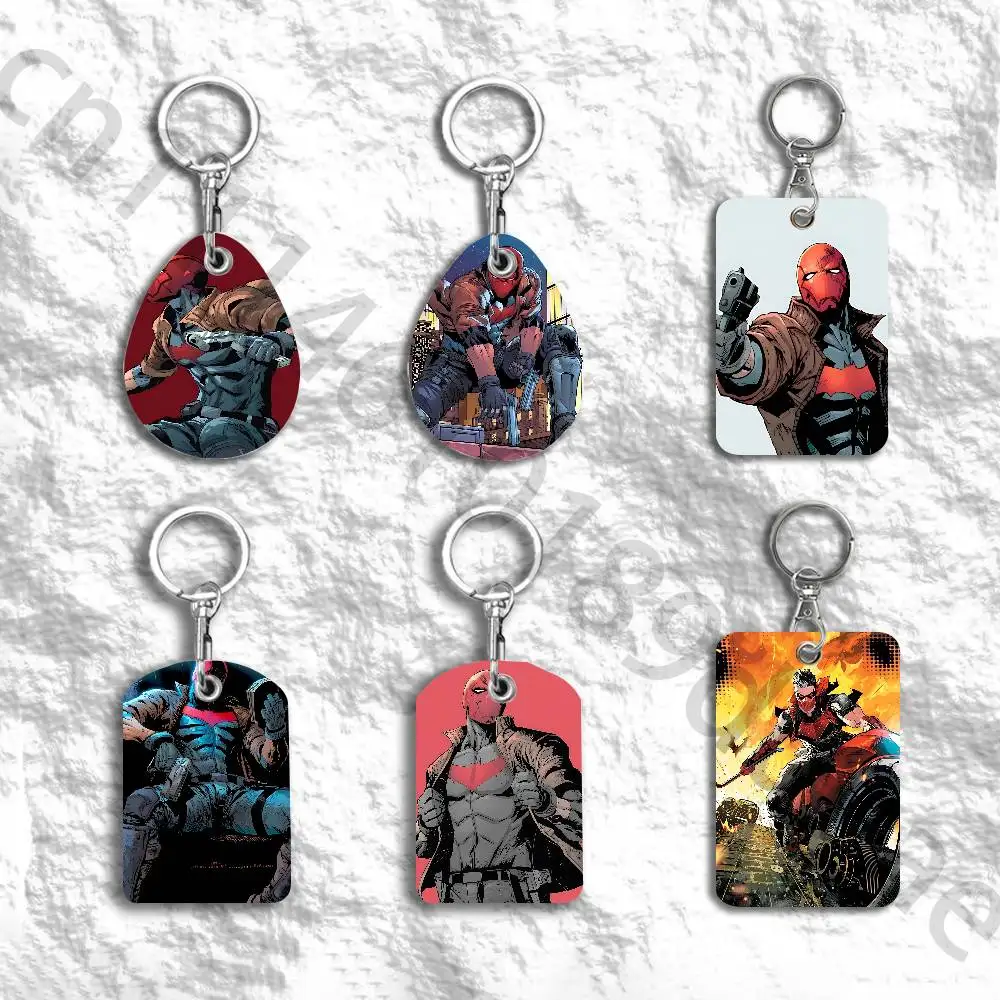 Anime Character J-Jason Todd Protective Printed Leather Card Case Metal Keychain for Bank Credit Bus Subway ID Cards