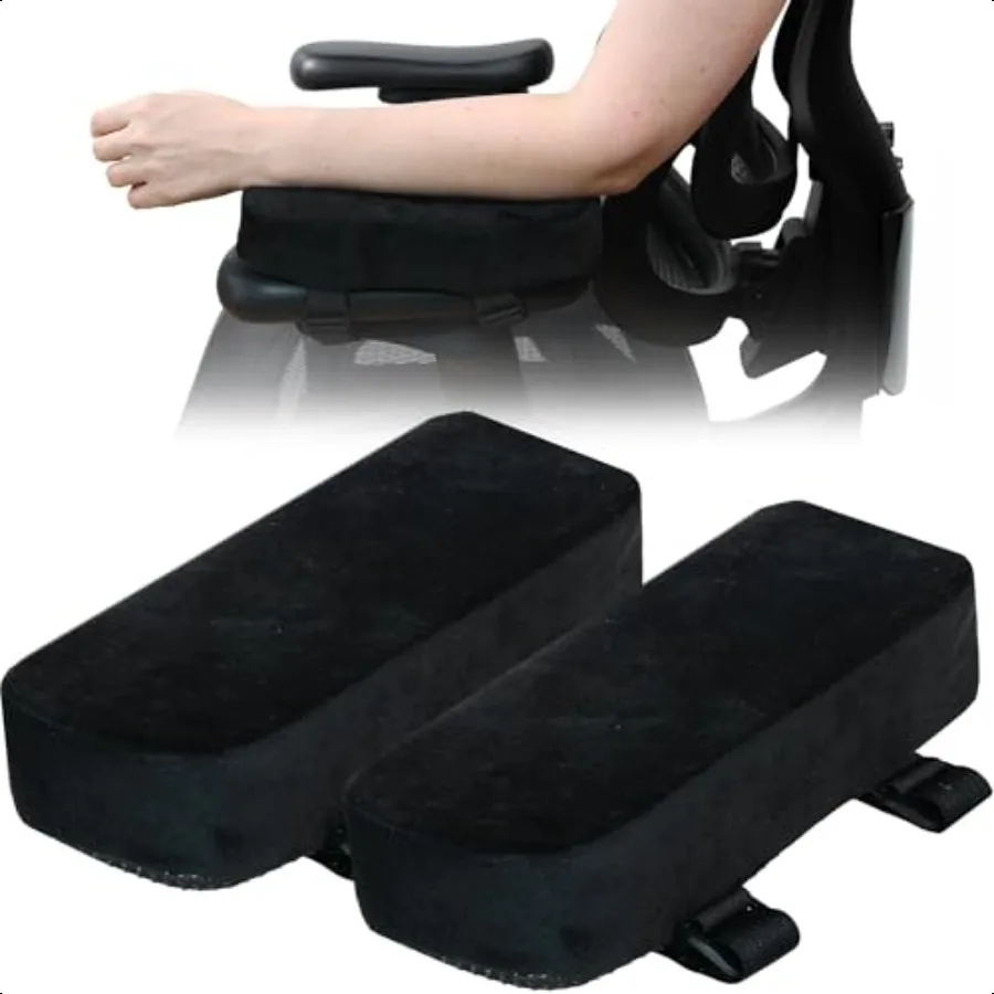 

Thick Memory Foam Office Chair Arm Pads Office Chair Armrest Covers Provide Elbow Cushion and Relieve Prure Ergonomic Desk Chai