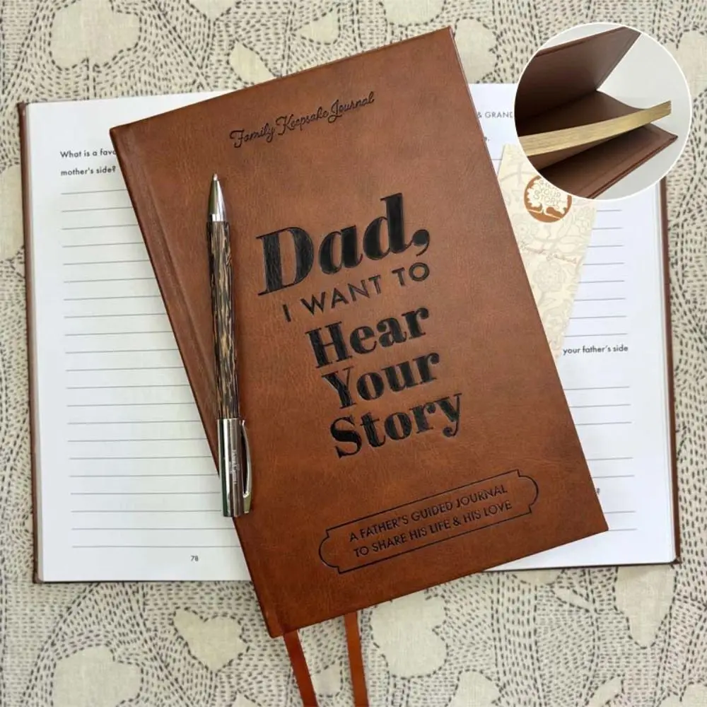 Exquisite Dad, I Want to Hear Your Story Heirloom Edition To Share His Life and His Love Dad's Story Leather Notepad