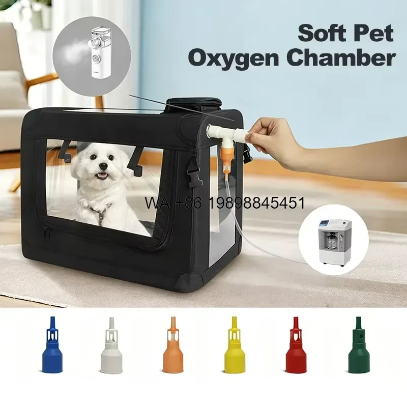 Wmwmnu for Stainless Steel Veterinary for Dogs Cats Small Size ICU Cage Pet Tent with 95 Percent Oxygen