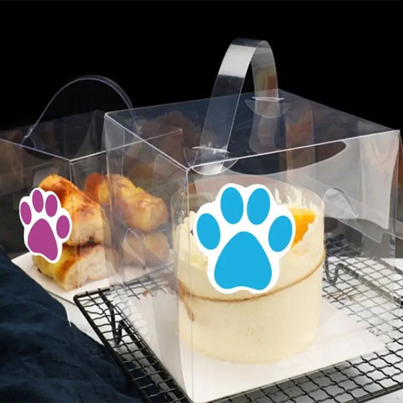 

24TD 500pcs Paw Print Stickers Dog for Cat Labels Sticker for Laptop Reward Teacher Student