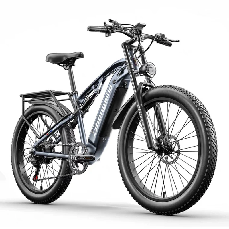 26inch Snow Fat tyre electric Softtail bike 48v Hidden lithium battery 500w Bafang power motor all terrain e-bike