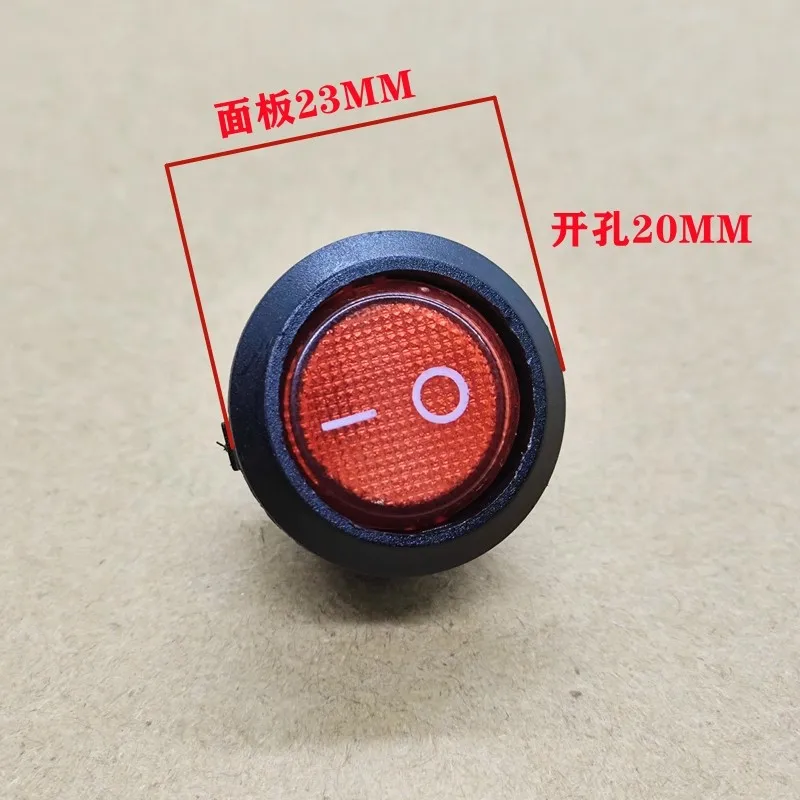 1~5pcs/lot XW602 Round boat switch 2 pin 2 speed rocker power switch button 250V 10A hole 20MM