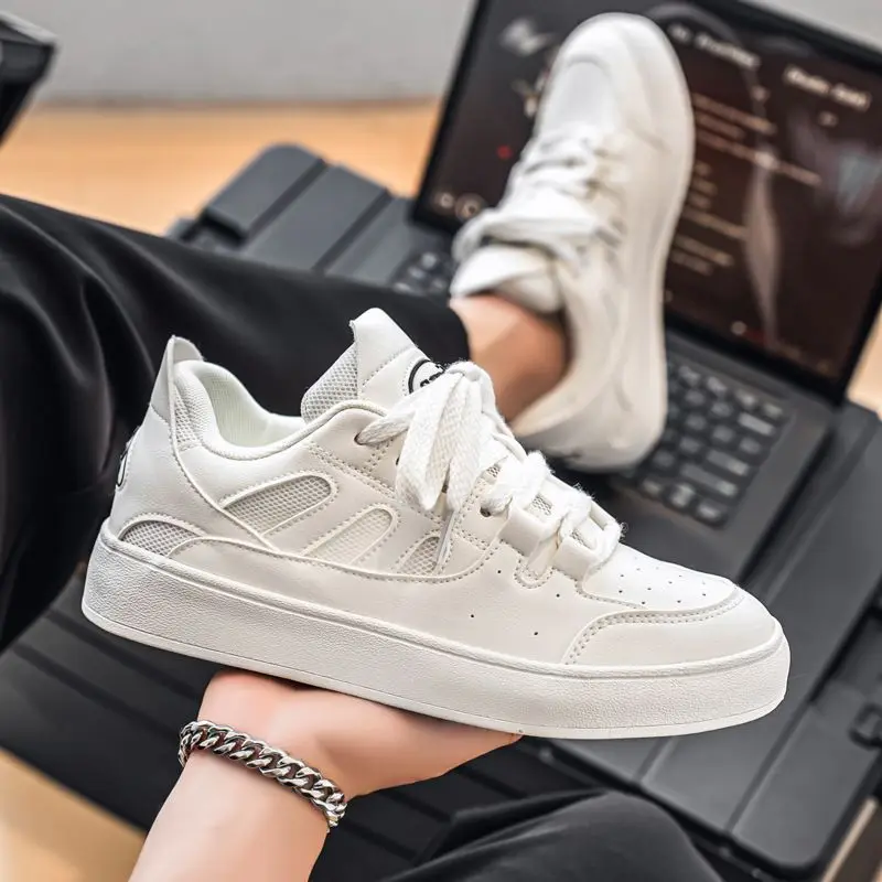 Men 10cm Height Increasing Sneakers Spring Breathable Thick Sole Casual Skateboard Shoes Hidden Wedge Sports Footwear Trendy