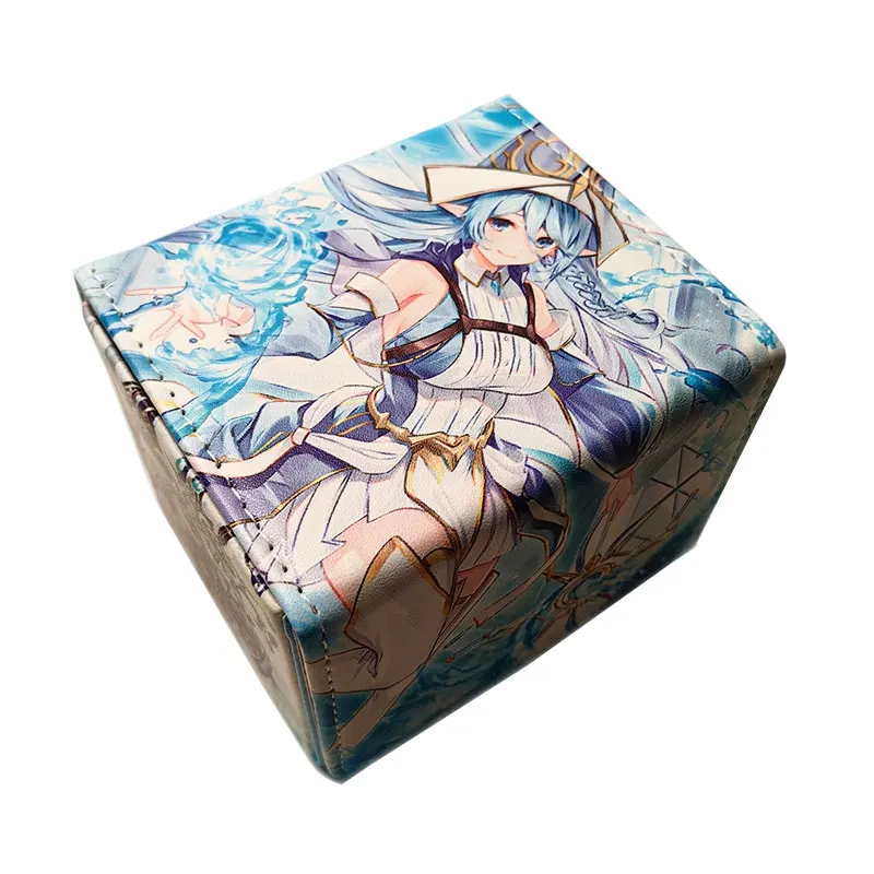 

100+ PU Leather Deck Card Boxes Cards Deck Game Box for Collectible Playing Card Box Compatible with YUGIOH MTG Commander Decks