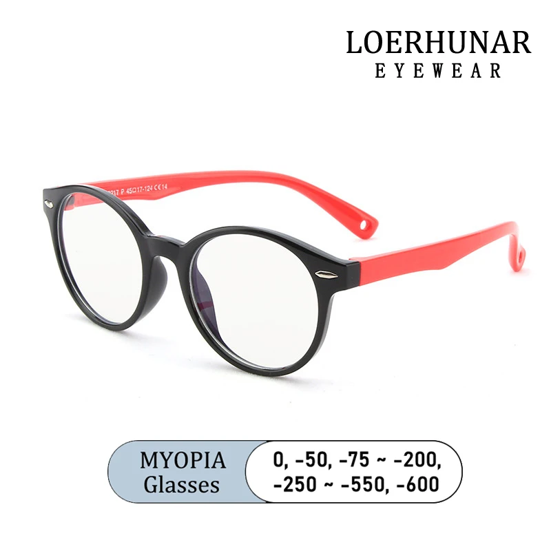 

Brand Boy Square TPEE Frame Anti Blue Light Prescription Myopia Glasses Girls Photochromic Shortsightedness Children Eyeglass