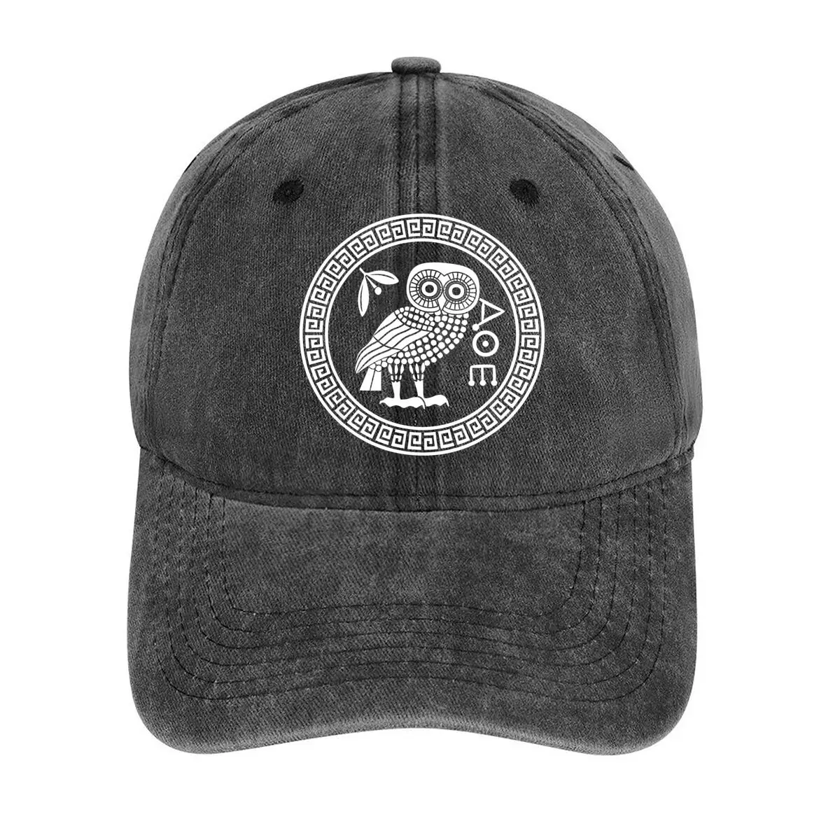 

Owl - related graphic in a themed - and - possibly cultural - or - brand - related design Washed Baseball Cap