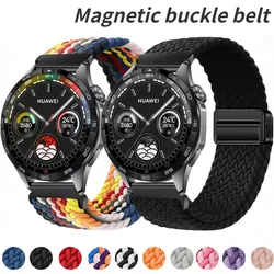 Ceinture à boucle magnétique pour montre Huawei GT4 3 2 2e Pro, 46mm, 4 3 Pro, bracelet Samsung Watch 6 5 4 3, 22mm, 20mm, bracelet de montre en nylon