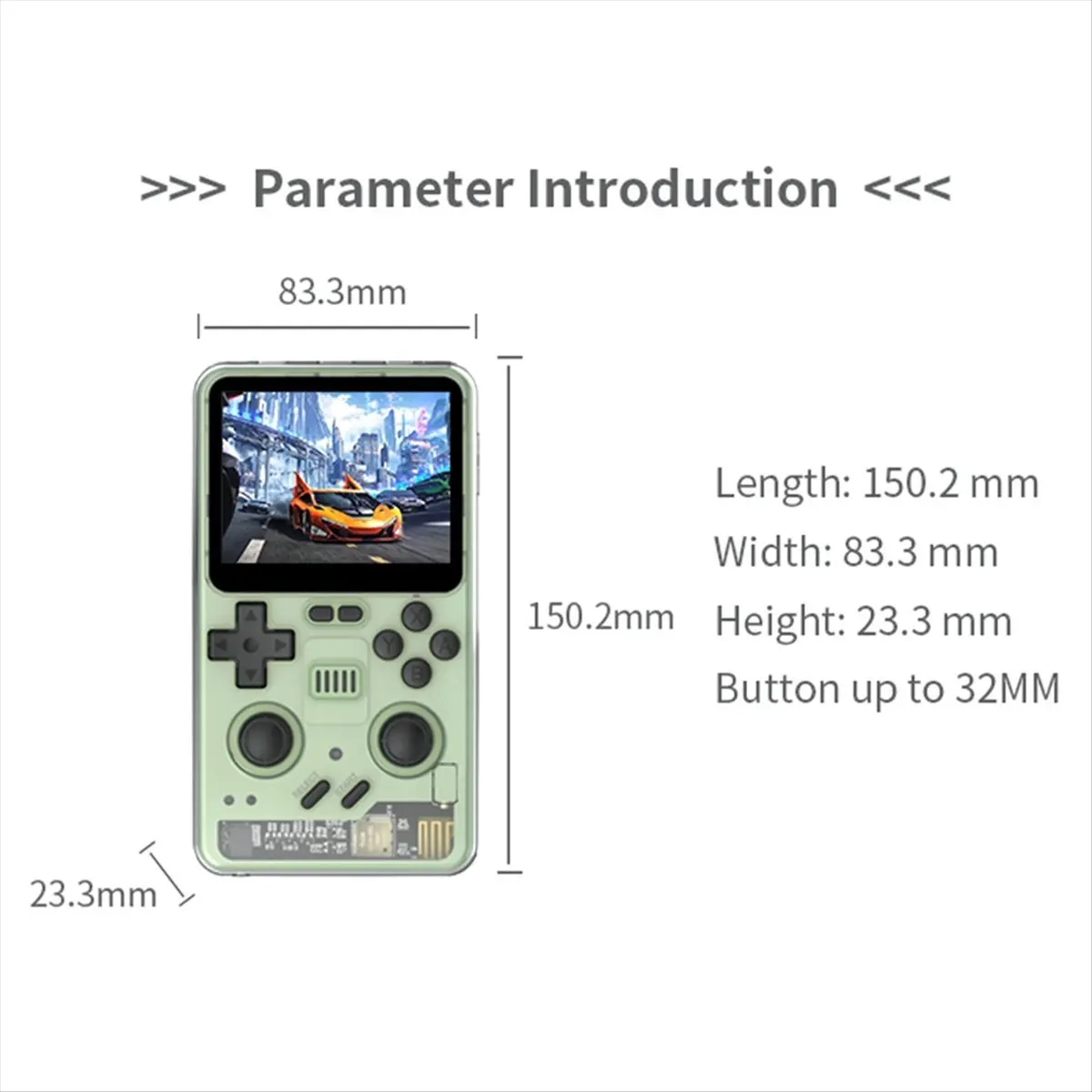 AC751★♠◐RGB20PRO Retro Handheld Game Console 64GB 3.2inch IPS Screen Built-in WiFi+Bluetooth for GB/// Simulator B