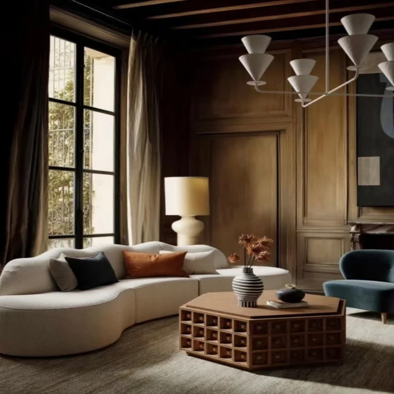 

Minimalist curved cloud sofa modular combination living room reception sofa