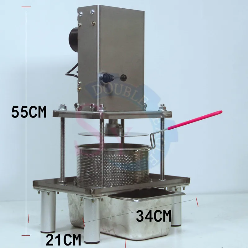 ไฟฟ้า Dumpling บรรจุน้ํา Extruder น้ําผลไม้ Squeezer ไวน์ตะกรันแยกเครื่องน้ําผึ้ง Squeezer กด 110V