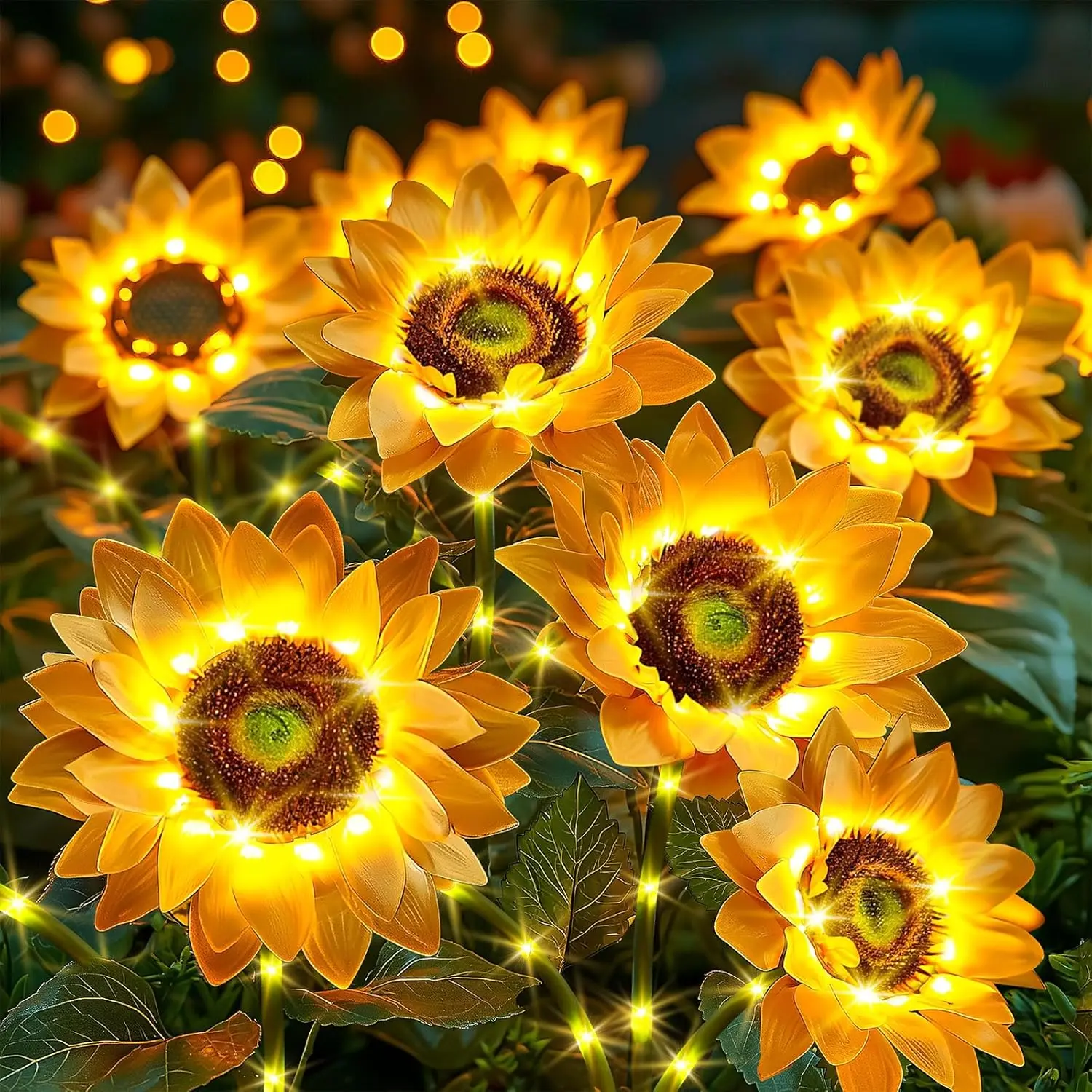 

Sunflower Solar Lights 3-Pack LED Outdoor Garden Lights, Waterproof Flower Lamps for Pathways Patio Yard – 2025