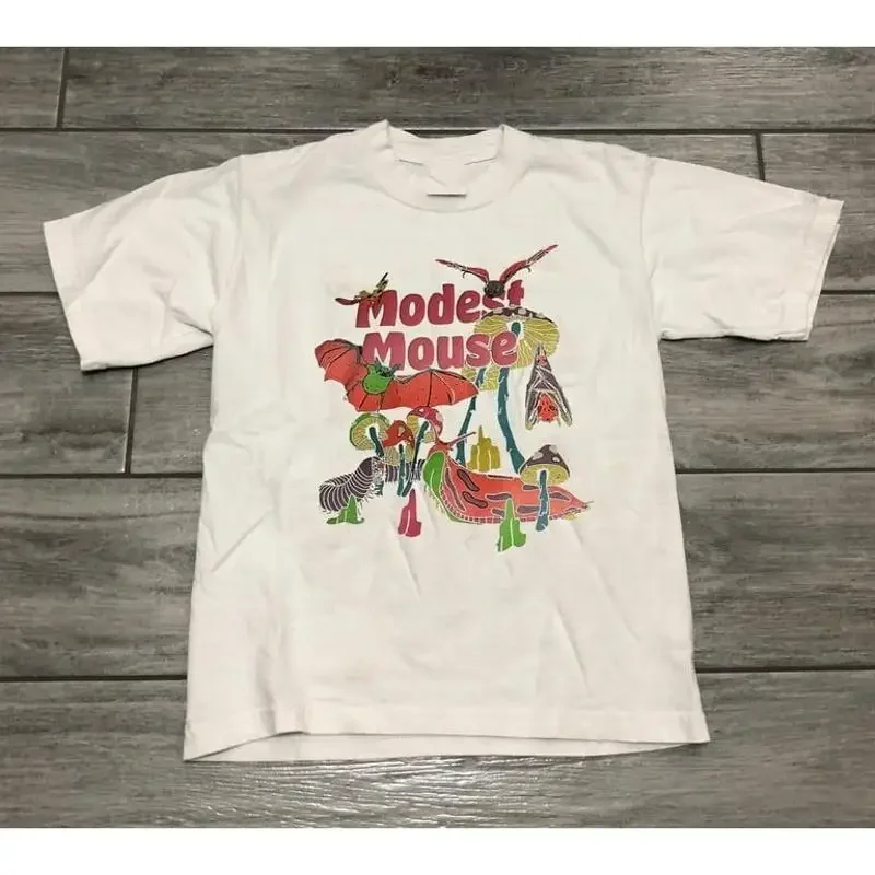 vtg Modest Mouse White S 4Xl  T Shirt NI976