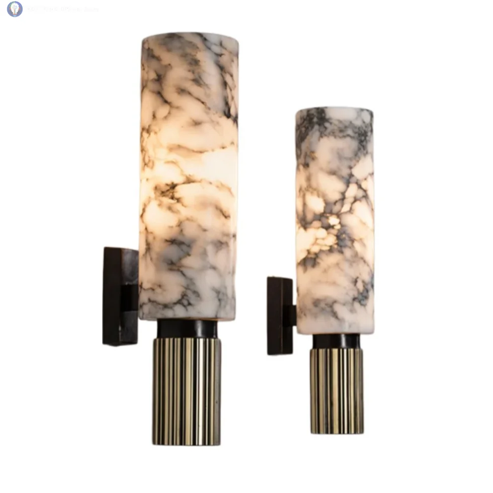 

Современный роскошный настенный светильник из натурального мрамора для гостиной, прикроватная тумбочка, украшение для спальни, светодиодные светильники, винтажное бра, бытовая техника
