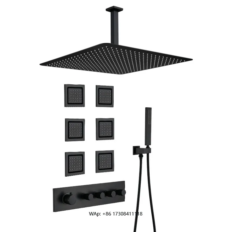 

Rain Shower Faucet Ensuite Bathroom Shower System Thermostatic Shower System