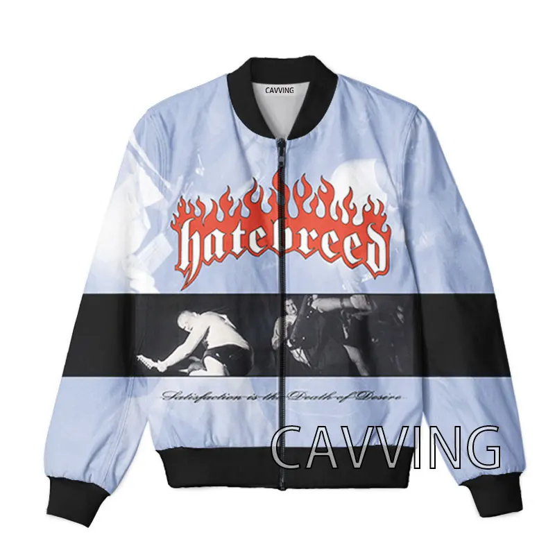 CAVVING 3D Printed  Hatebreed  Rock  Zipper Bomber Jackets Men Overcoat Mens Coat Zip Up Jackets for Women/Men