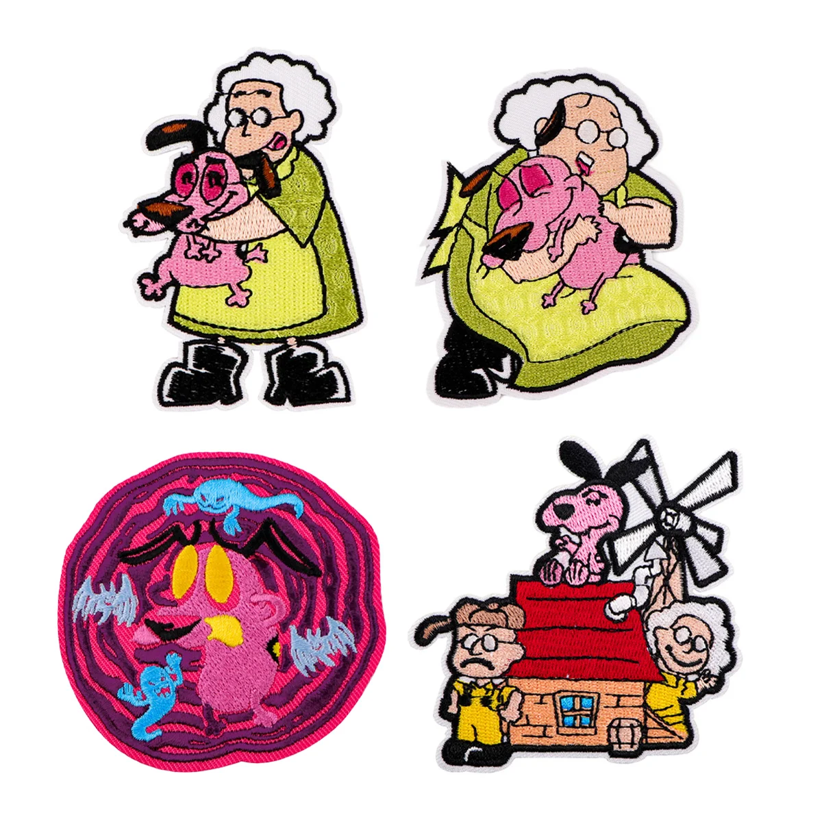 Funny Cartoon Anime Characters Patch Embroidery Cute Dogs Embroidered Logo Garment Accessories Sticker Patches Clothing Kid Gift