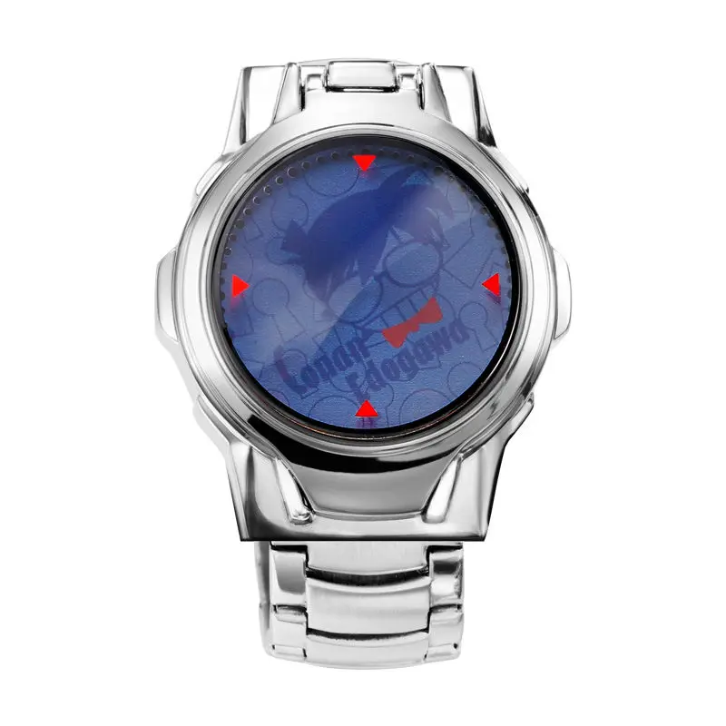 [Detective Conan] LASER Clamshell Anime Watch Waterproof Manga Role Watches Cosplay Cartoon Character Shinichi For Children Gift