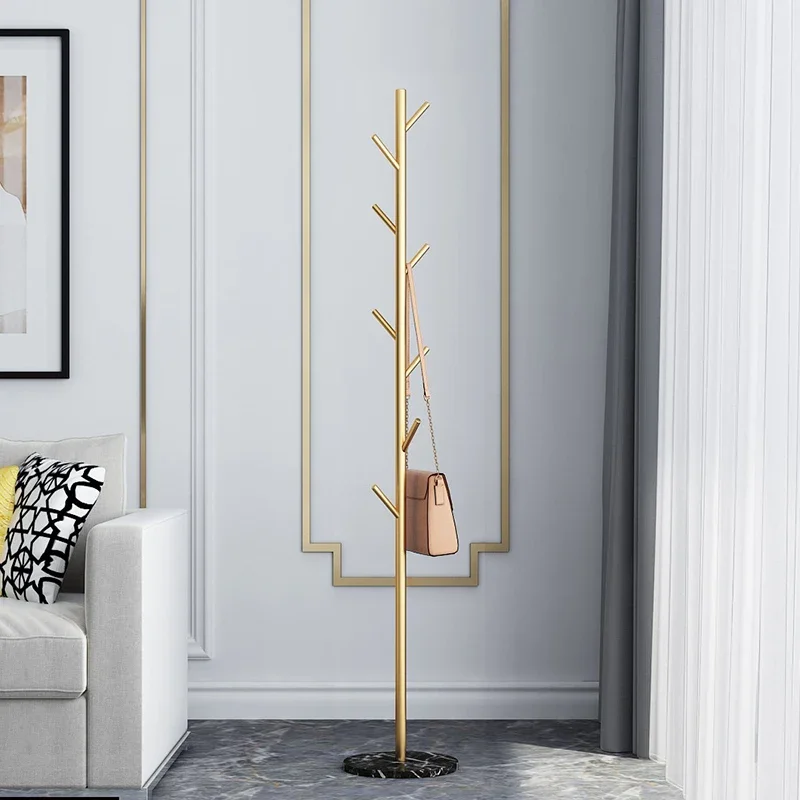 Marble Clothes Hanger Floor-Standing Bedroom Rack Simple Coat Stand Popular Clothes Organizer Luxury Garment Display