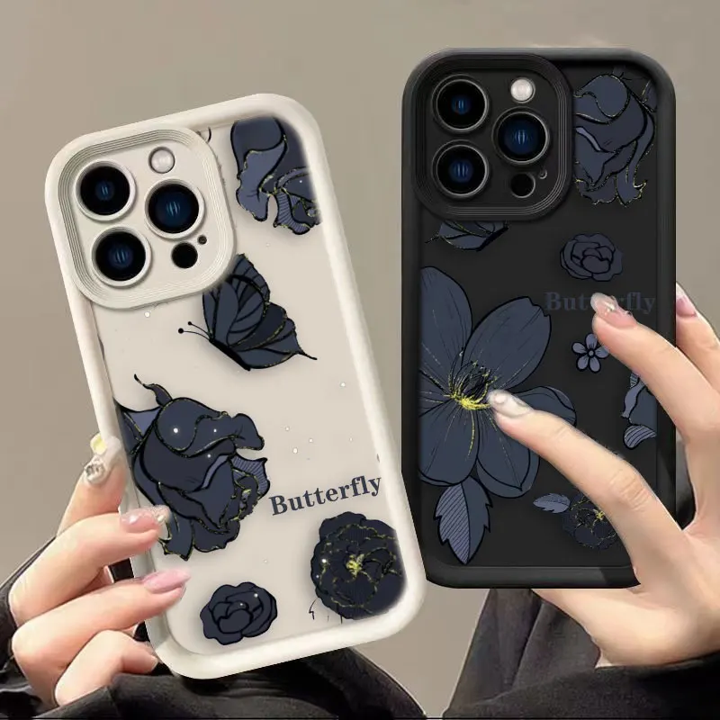

Luxury Butterfly Roses Phone Case For Oneplus 8T 9R 10R 11 12 13 13T 15 NORD ACE CE 2 3 4 5 6 LITE Case DIY Shell Funda Cover