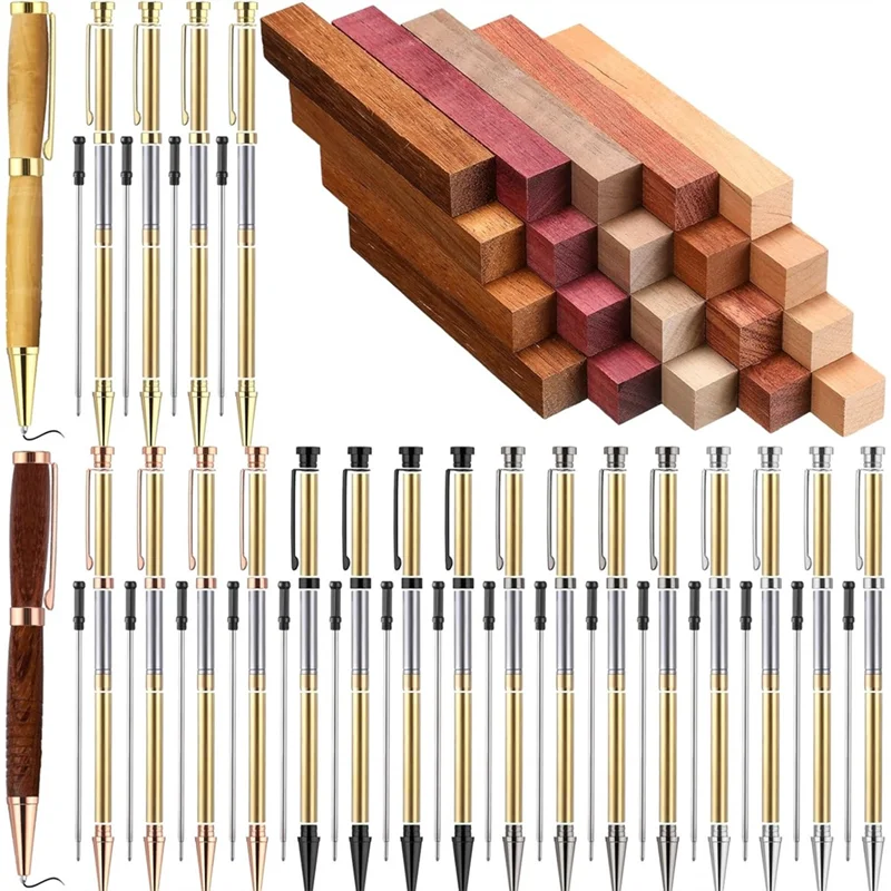 A74E-7Mm Slimline Pens Kits 30 Sets Woodturning Pen Kits For Lathe Turning Starter Package Crafts Project Supplies Starterpackag