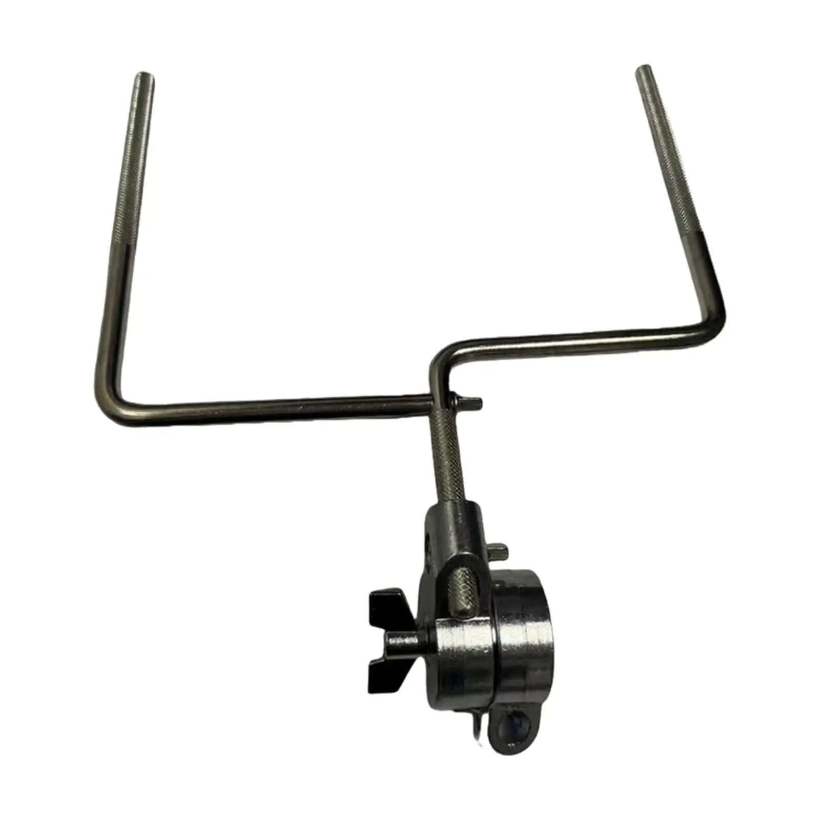 U-Rod Drum Clamp Bracket Solid Metal Drum Rack Extension with Wing Knobs Cymbal Mount Extension Bracket Sturdy for Drummers