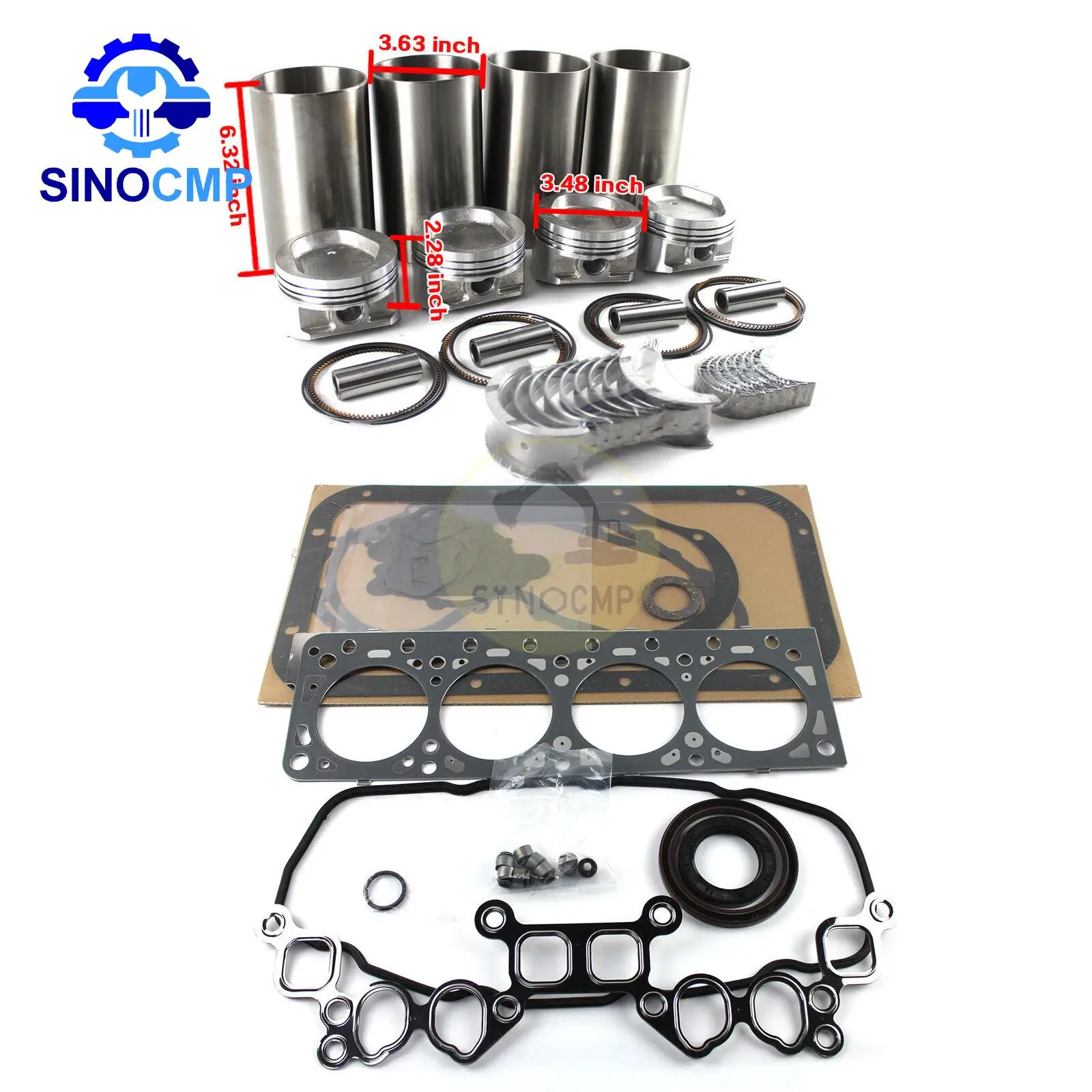 K21 Motor 10101-FY52K 91H20-00360 N-11044-FU460 Revisie Rebuild Kit STD voor Nissan TCM Heli HandCha Cat LPG Heftruck