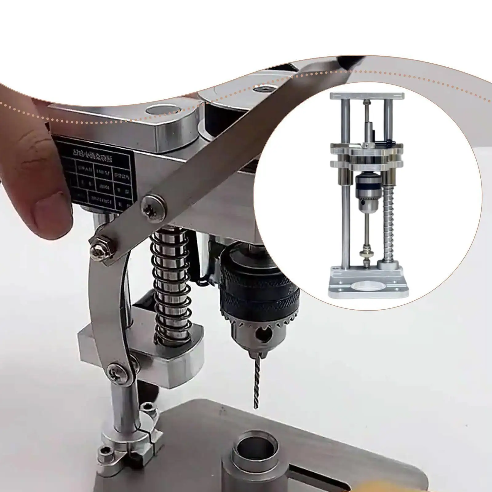 Steel Drill Stand Holder Vertical Drill Guide Easy Install Drilling Template for Wood Hole Positioning