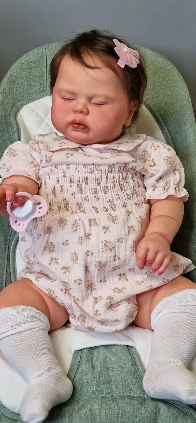 ตุ๊กตาเด็กเกิดใหม่ขนาด 24 นิ้ว รุ่นพิคเคิล ผมปลูกด้วยมือ ตัวทำจากผ้าเนื้อนุ่ม น่ากอดเหมือนจริง สำหรับเด็ก เป็นของขวัญ ของเล่นกอด ​