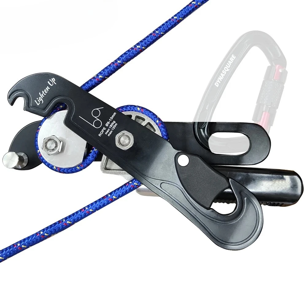 Rock Climbing Quick Descender, Portable Manually Controlled Descender, High-Strength Material Safety Mountaineering Equipment